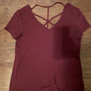 Shirt with cross cross detailing